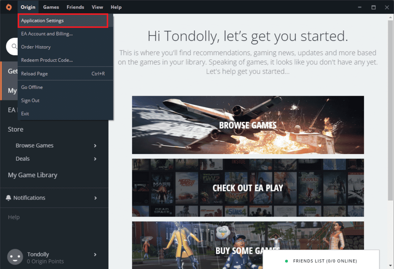 Select Application Settings. Fix Origin Overlay Not Working in Windows 10