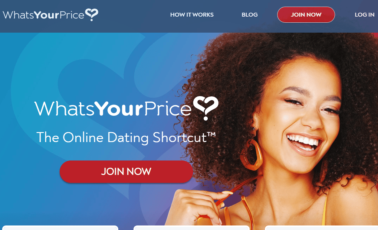 WhatsYourPrice website homepage | How to Find a Sugar Daddy on Instagram