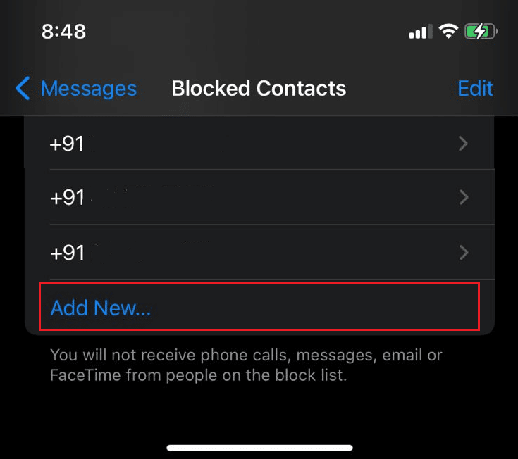 Tap on Add New...