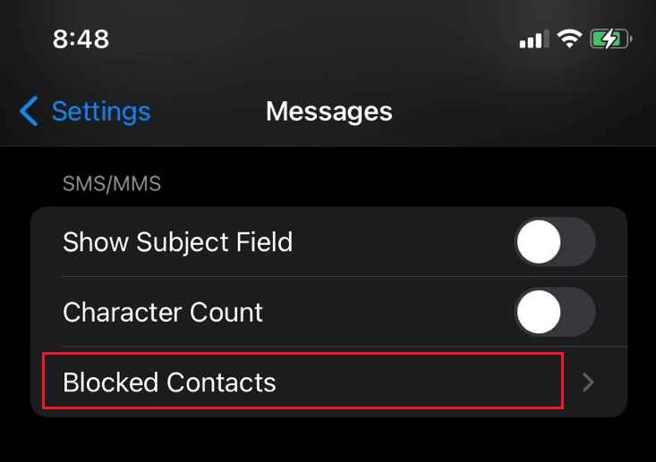 Tap on Blocked Contacts | How to Block Number from Calling and Texting on T-Mobile