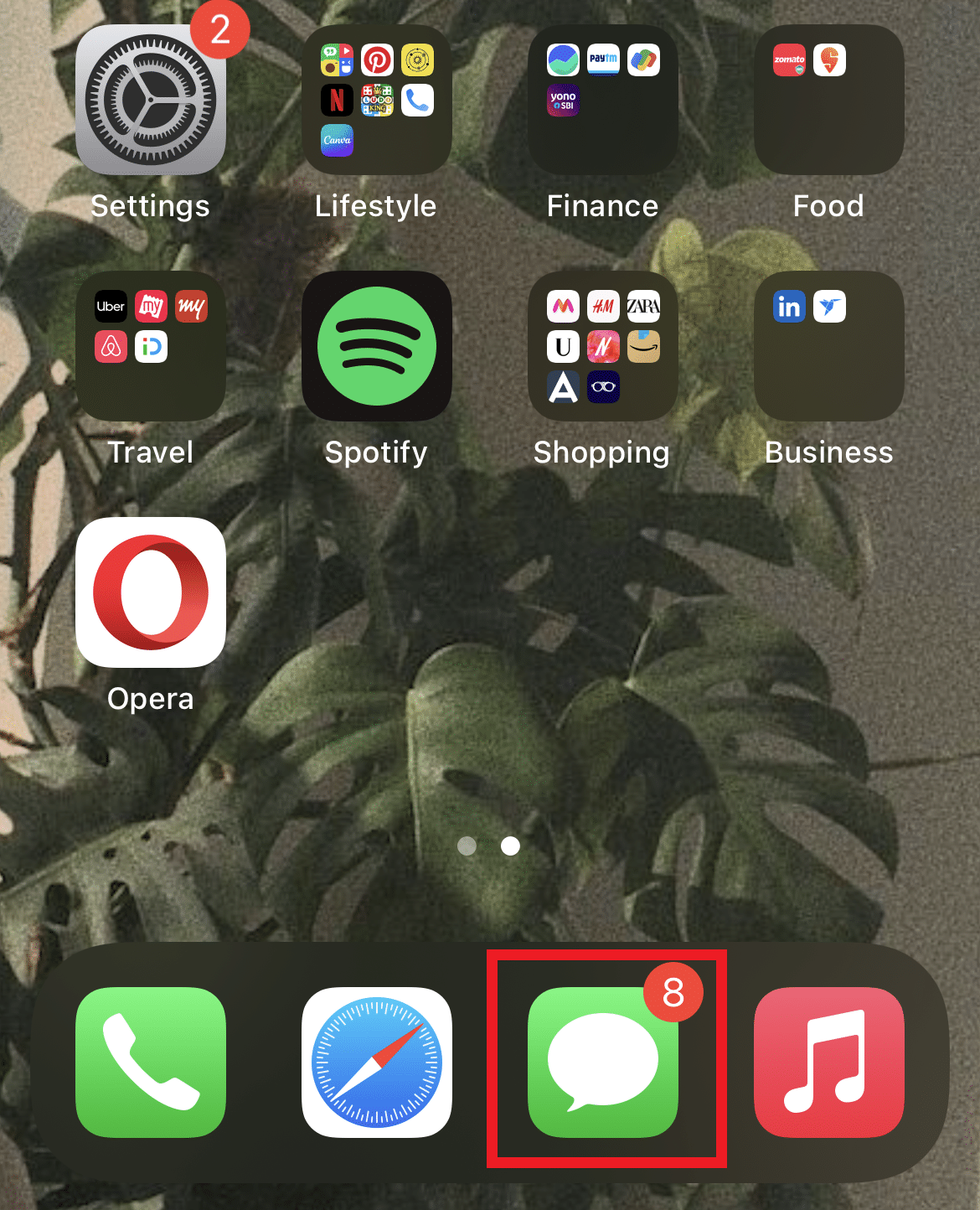 Open Messages on your iPhone.