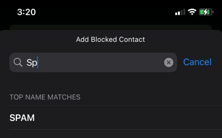 Enter the phone number to add it to your blocked list of numbers