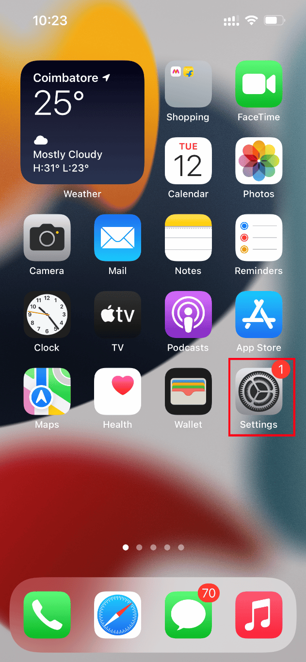Open Settings
