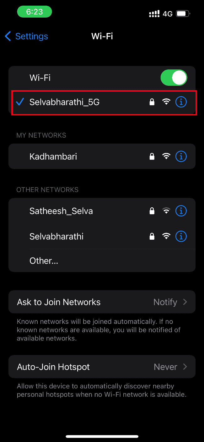 Tap and open the active internet