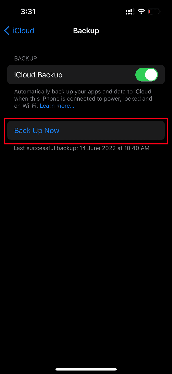 Tap Back Up Now. Fix An Error Occurred While Loading a Higher Quality Version of this Photo on iPhone