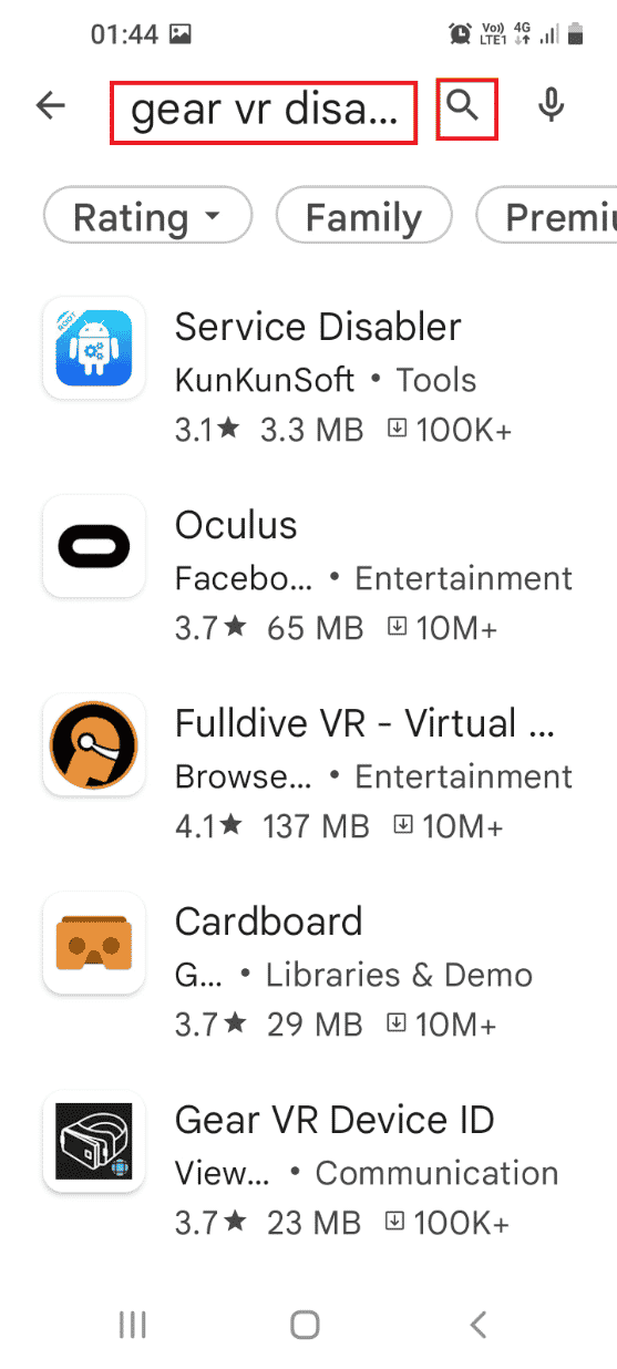 Search for Service Disabler and tap on the search icon