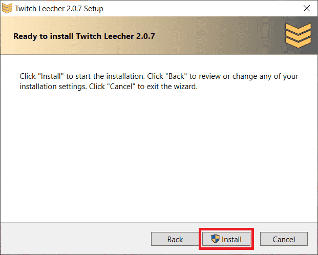 Select Install Fix Twitch Leecher Download Error