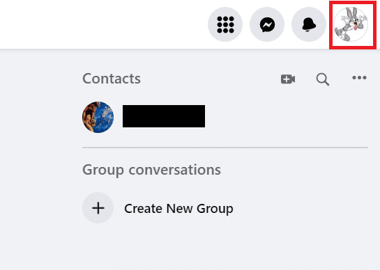 Click on your profile image at the top right corner of the screen | How Do I Delete All Activity Log on Facebook