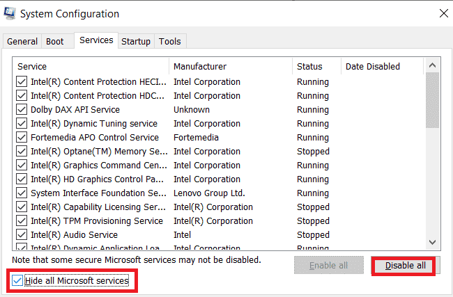 Perform clean boot