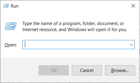 Launch Run dialog box