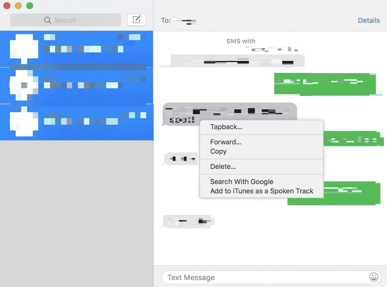 Click on any desired message you want. Then, press the CMD key and select multiple messages | How Do You Delete Multiple iMessages on Mac
