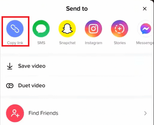 Tap on Copy link