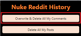 click on Overwrite and Delete All My Comments