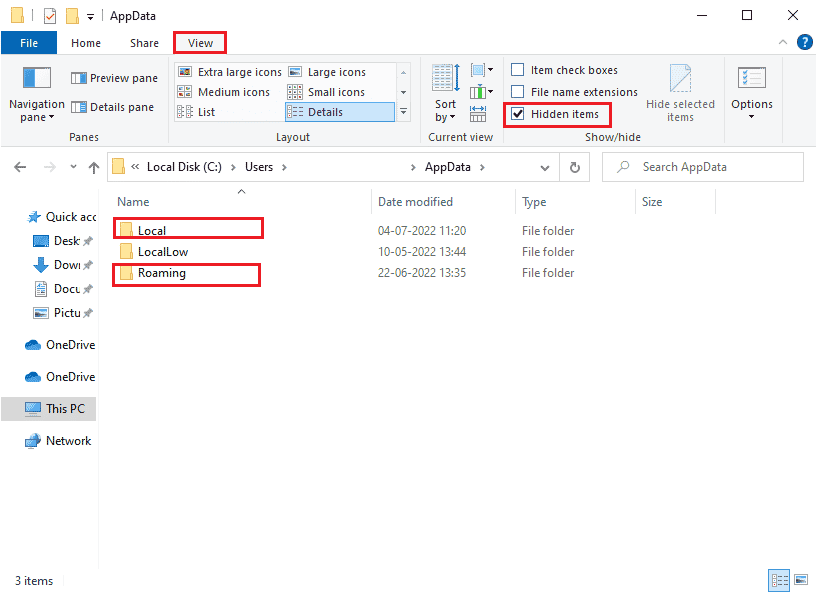 Make sure you check the Hidden items box in the View tab to view the AppData folder.