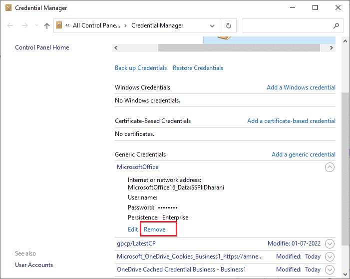 Now, expand the drop down menu next to Office 365 Teams and click on Remove option | Fix Microsoft Teams Crashing on Windows 10