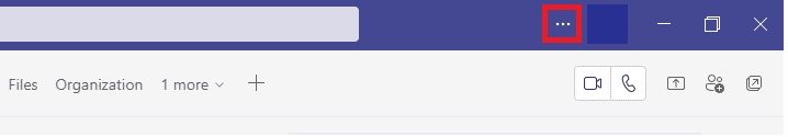 Click on the three-dotted icon next to your Profile Picture in Teams.