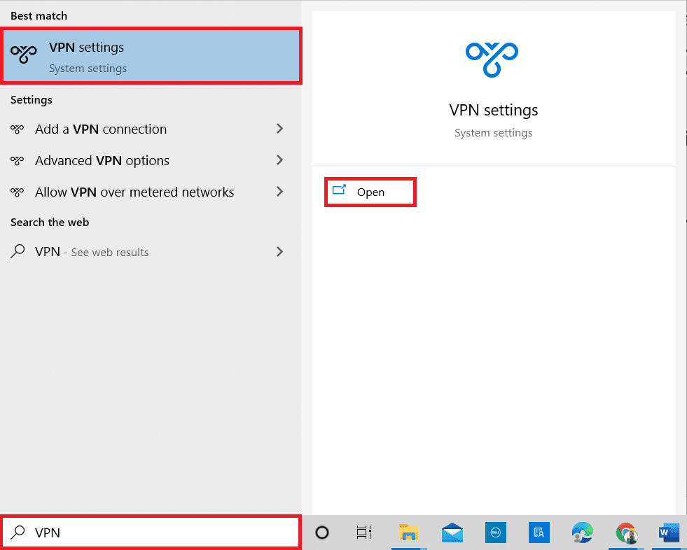 open VPN settings