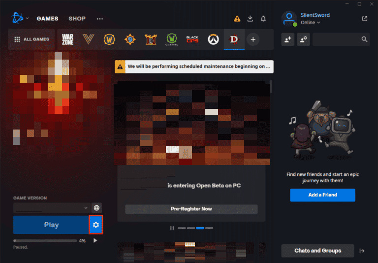 click on the gear icon to open game setting. Fix Dev Error 6635 COD