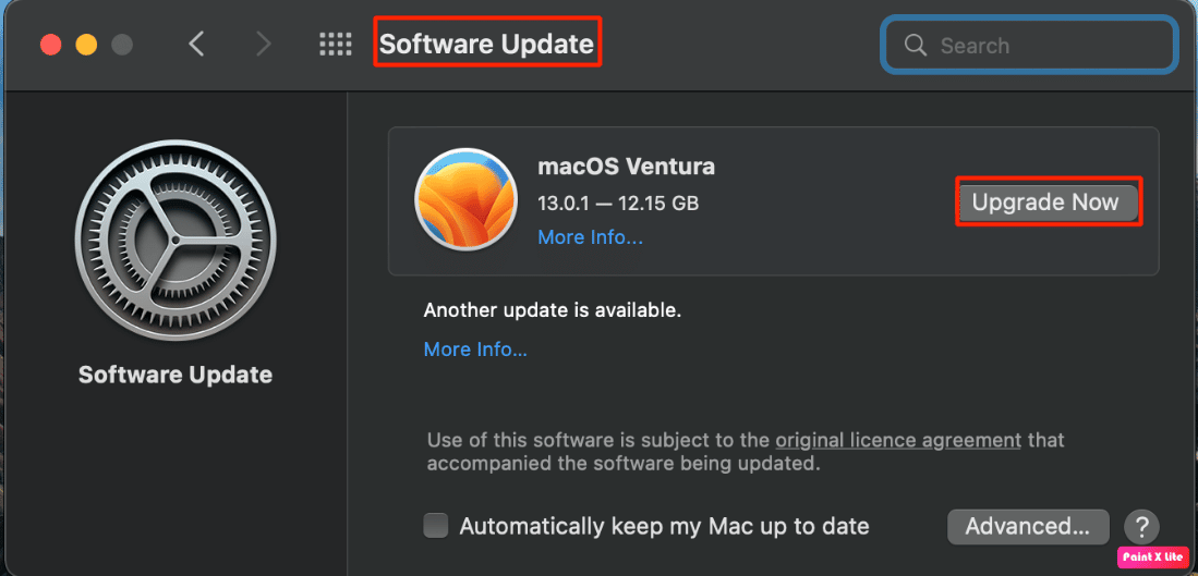 choose system preferences and then click on upgrade now | 