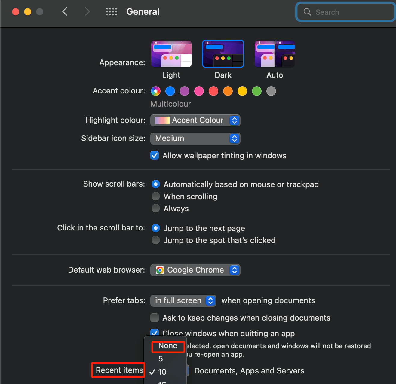 choose none option | permission to open the application Mac