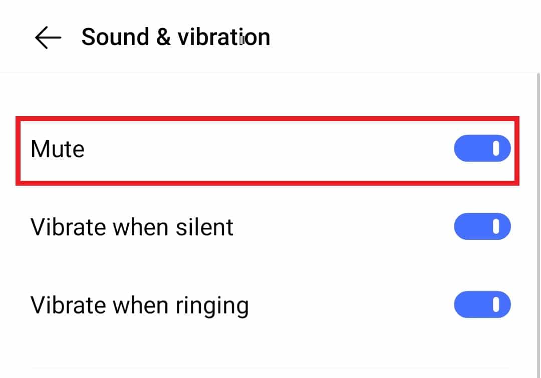 Toggle on Mute