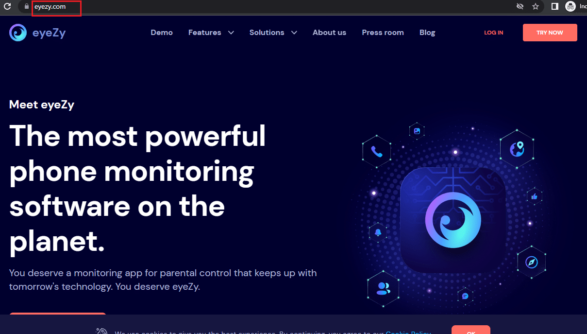 eyeZy official webpage