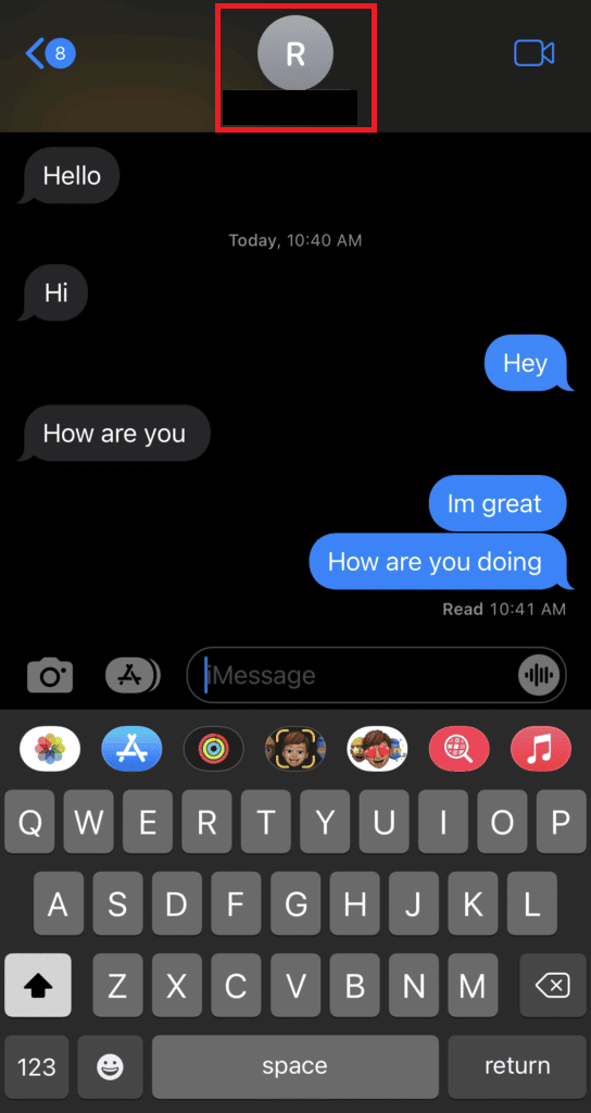 Tap on the Profile icon