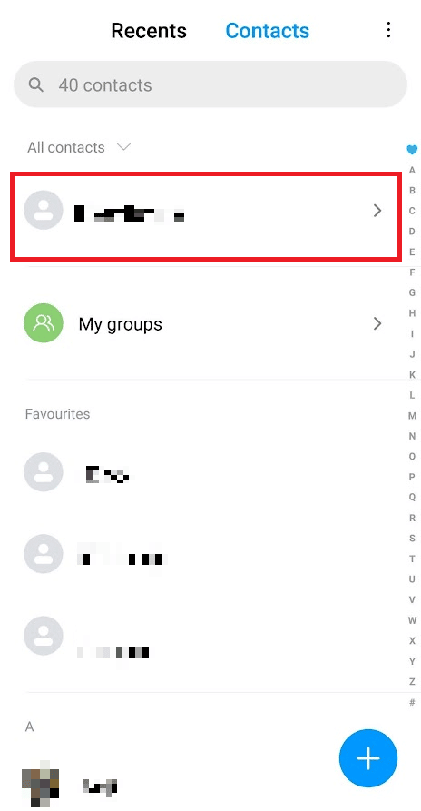 Open the Contacts app on your phone and tap on your name from the top | create Talkatone sign up