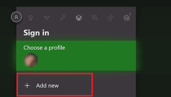 Scroll over and select the Sign In tab then click on Add New in Xbox. Fix Xbox Error Code 0x8b0500b6