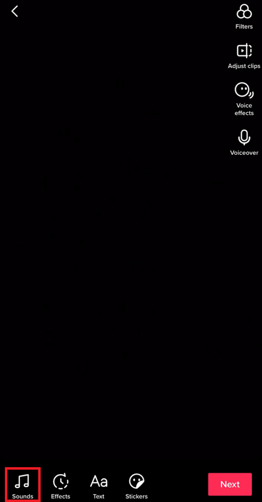 tap on Sounds from the bottom left corner