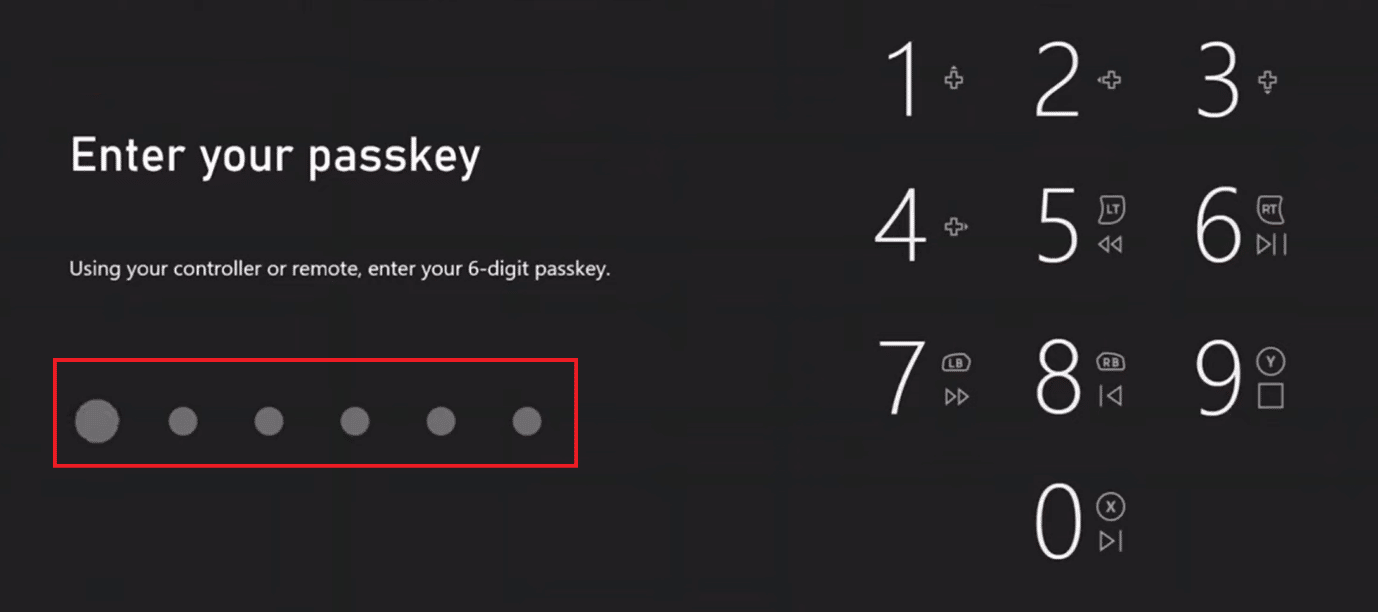 Enter the Parental control password