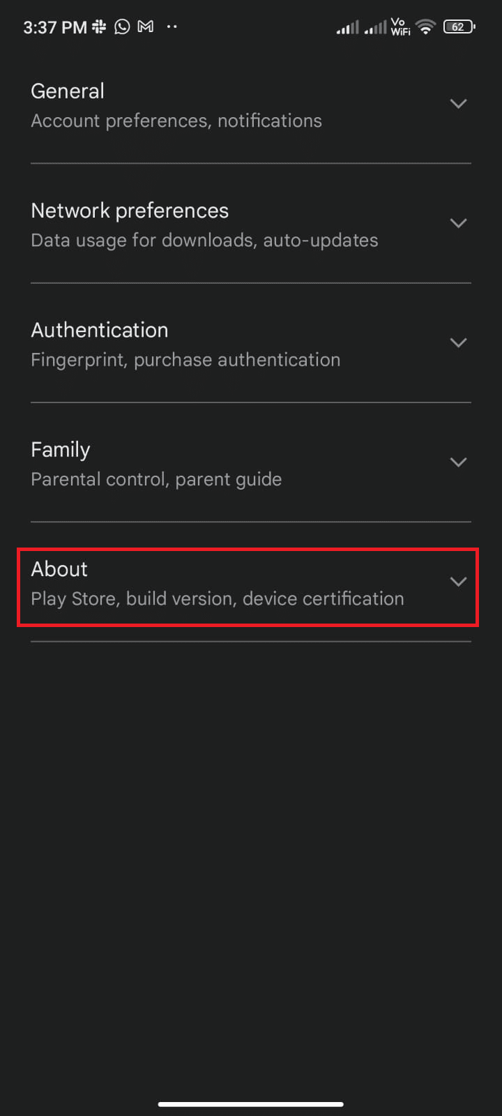 scroll down and tap About. How to Fix Queued Download on Android