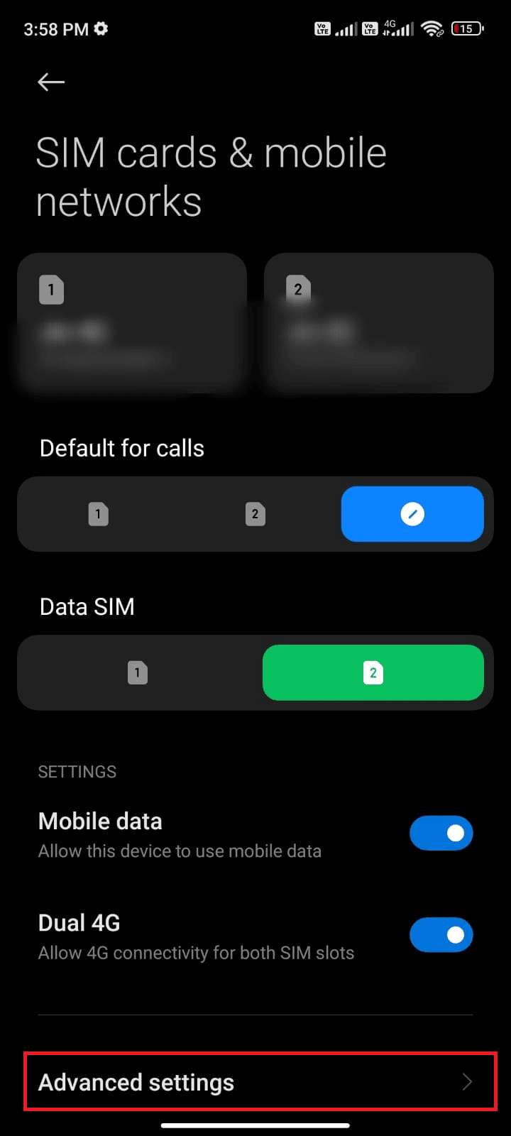 tap Advanced settings. Fix Pokémon Go Error 26