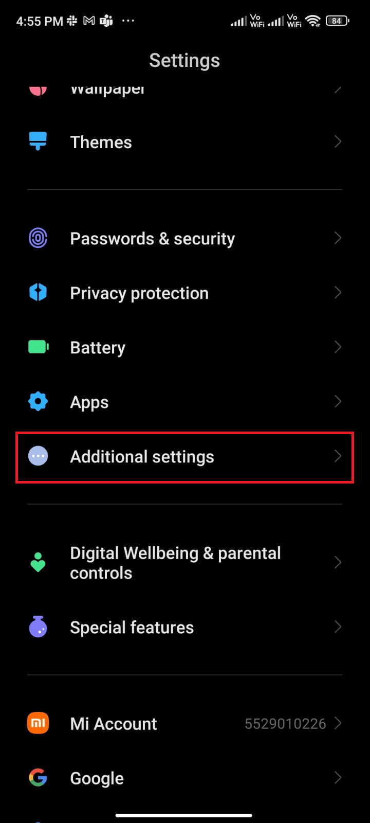 scroll down the Settings screen and tap Additional settings. Fix Pokémon Go Error 26