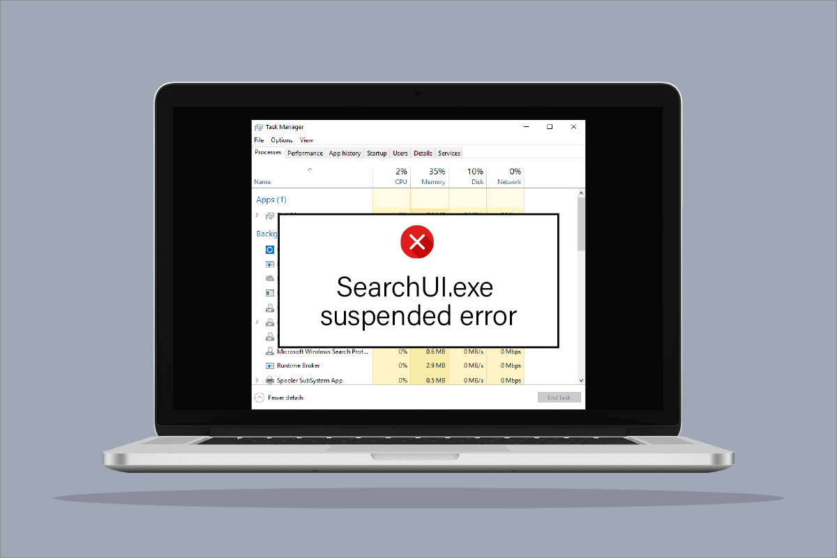 Fix SearchUI.exe Suspended Error on Windows 10