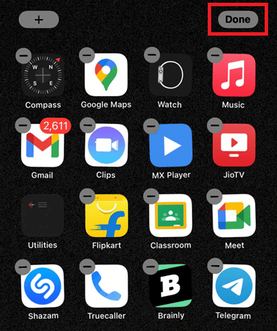 After customizing, tap on Done
