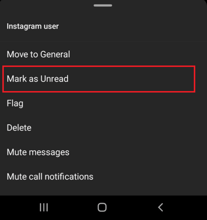 Tap on Mark as Unread