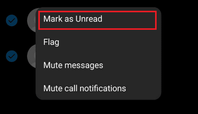 Tap on Mark as unread