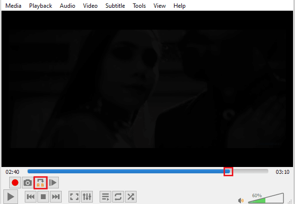 Select ending point and click on A to B icon