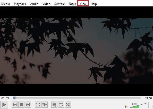 Click on View