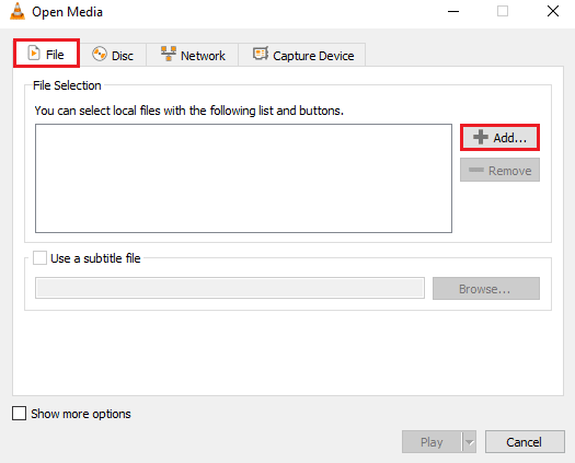 In File click Add