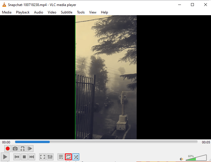 Click on loop icon