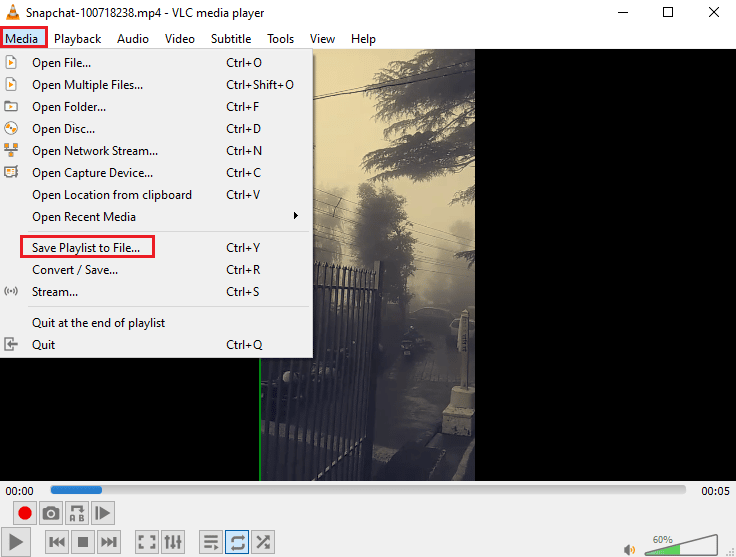 select Save Playlist to File