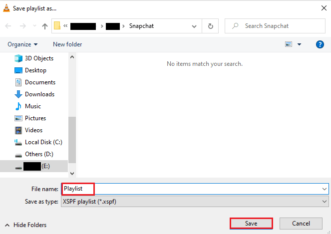 Enter the File name and click Save