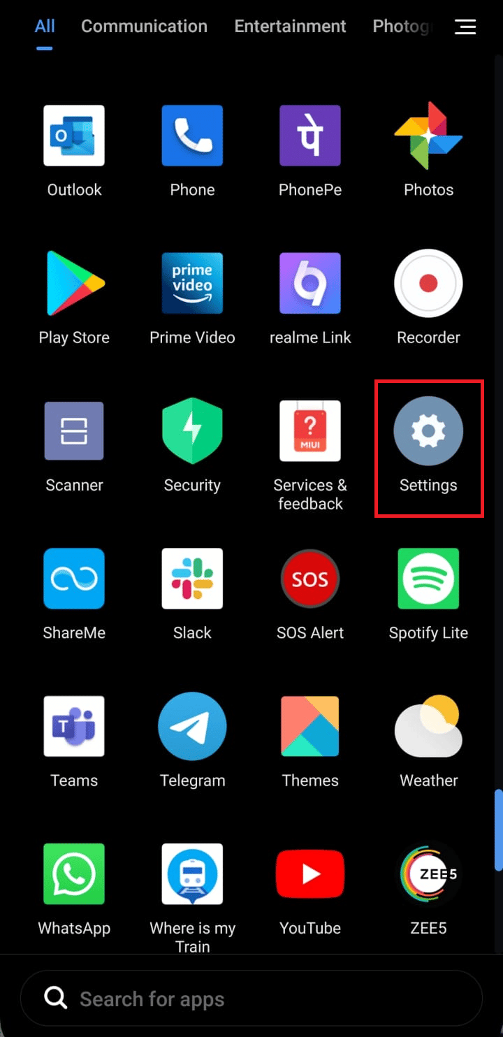 Tap the Settings icon on your Home Screen