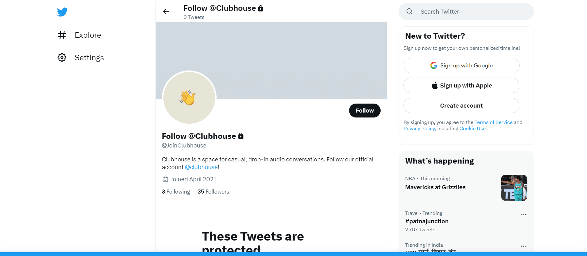 Official twitter page 