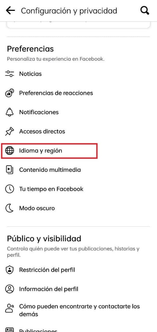 Next tap on the globe icon