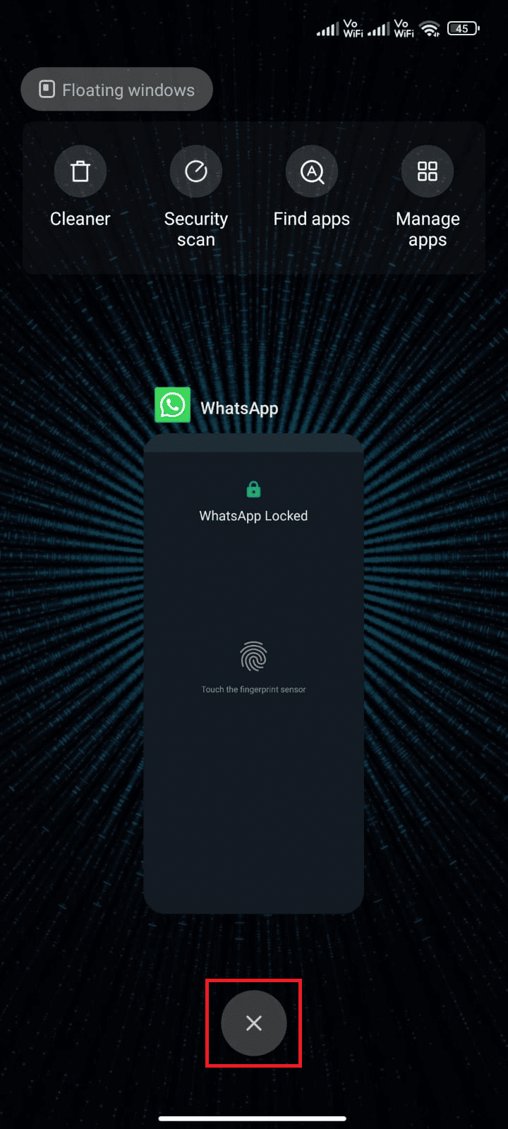 Restart WhatsApp
