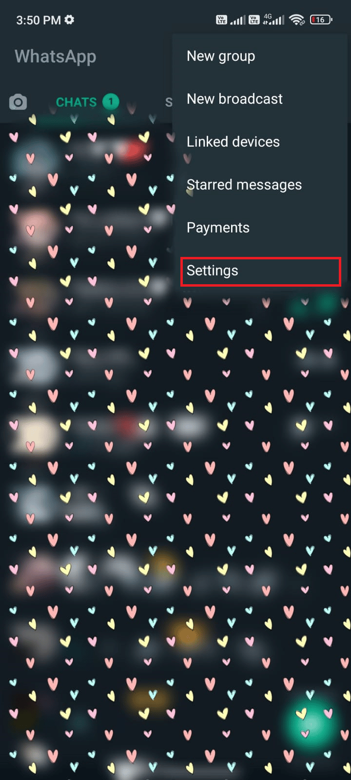 tap Settings