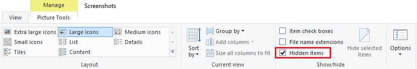 Check box for hidden items. How to Get Rid of MS Gaming Overlay Popup